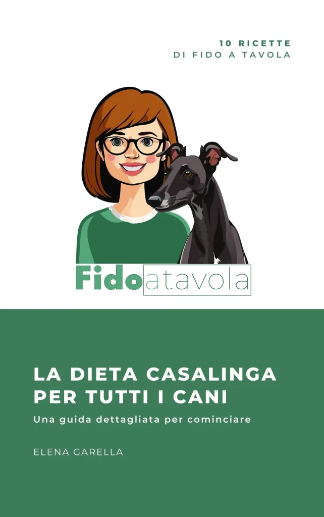 copertina bianca everde del libro la dieta casalinga per tutti i cani