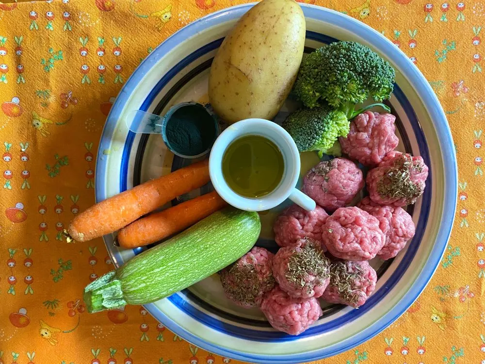iatto con tutti gli ingredineti per cucinare la ricetta manzo con broccoli