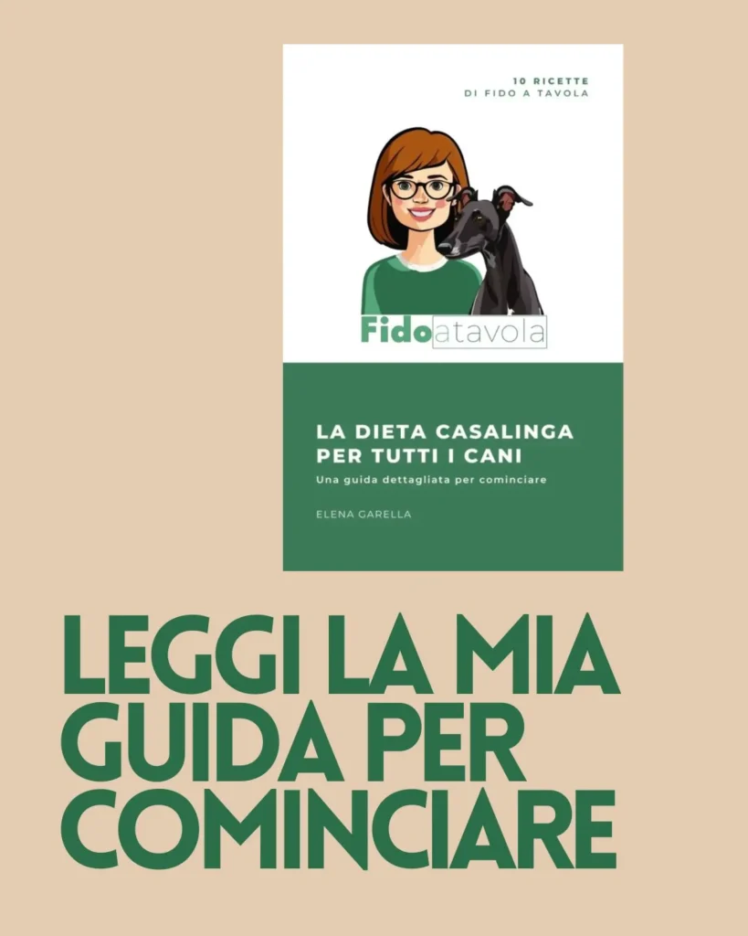 il libro di Guida alla'alimentazione casalinga per tutti i cani su sfondo beige